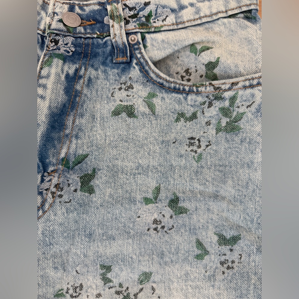 Wild Fable Floral Acid Wash Jeans – Size 6 🌸 Vintage-Inspired Denim - Picture 2 of 5
